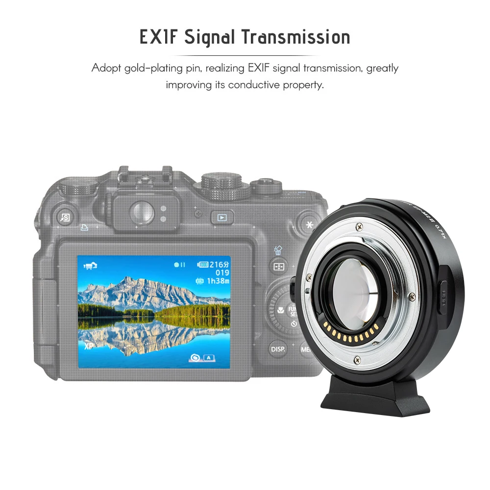 Viltrox EF-M2 адаптер для крепления объектива с автофокусом 0.71X для объектива Canon EOS EF для камеры Micro Four Thirds(MFT, M4/3