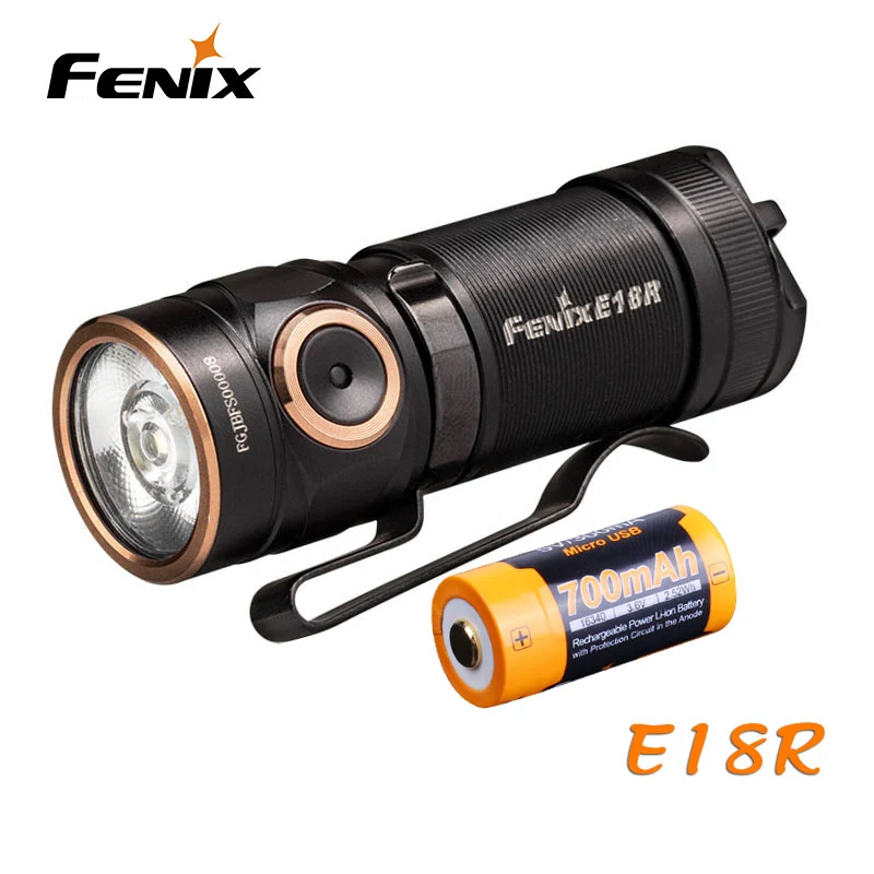 

New Fenix E18R Cree XP-L HI LED 750 lumens 16340/CR123A magnetic charging EDC battery