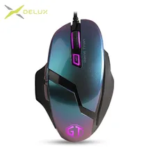 Вертикальная мышь Delux M612Pro Проводная игровая клавиатура Мышь 4000 Точек на дюйм 6 кнопок оптическая мышь с 5 светодиодный свет программируемые кнопки для Windows XP/Vista/Gamer