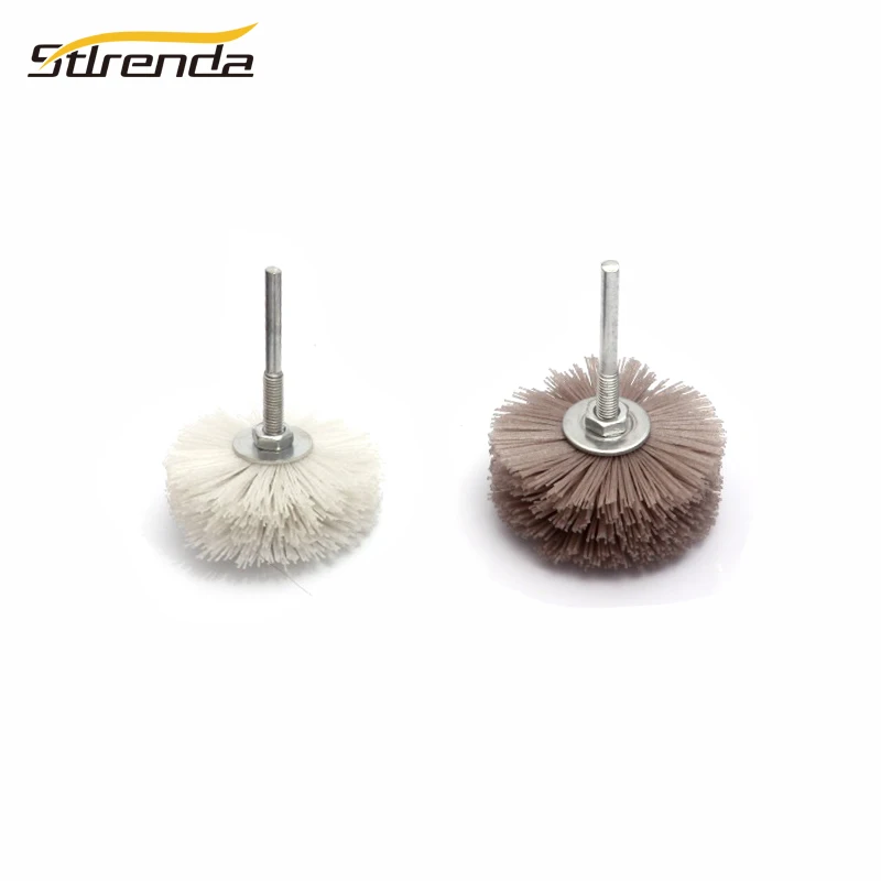 

STLRENDA 80mm DuPont Nylon Grinding Head Polishing Wheel Abrasive Wire Brush 80/120/180/240/320/400/600 Grit for Power Tools