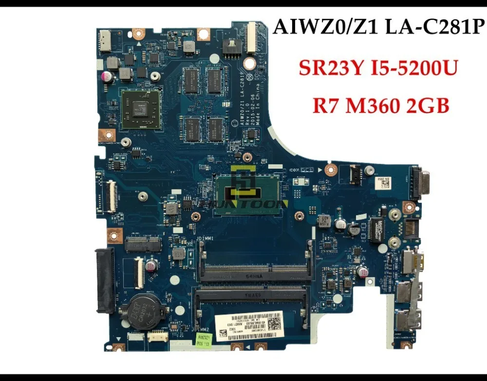 Высококачественная материнская плата AIWZ0/Z1 для Lenovo Ideapad LA-C281P SR23Y Z51-70 R7 M360 2 ГБ 100%