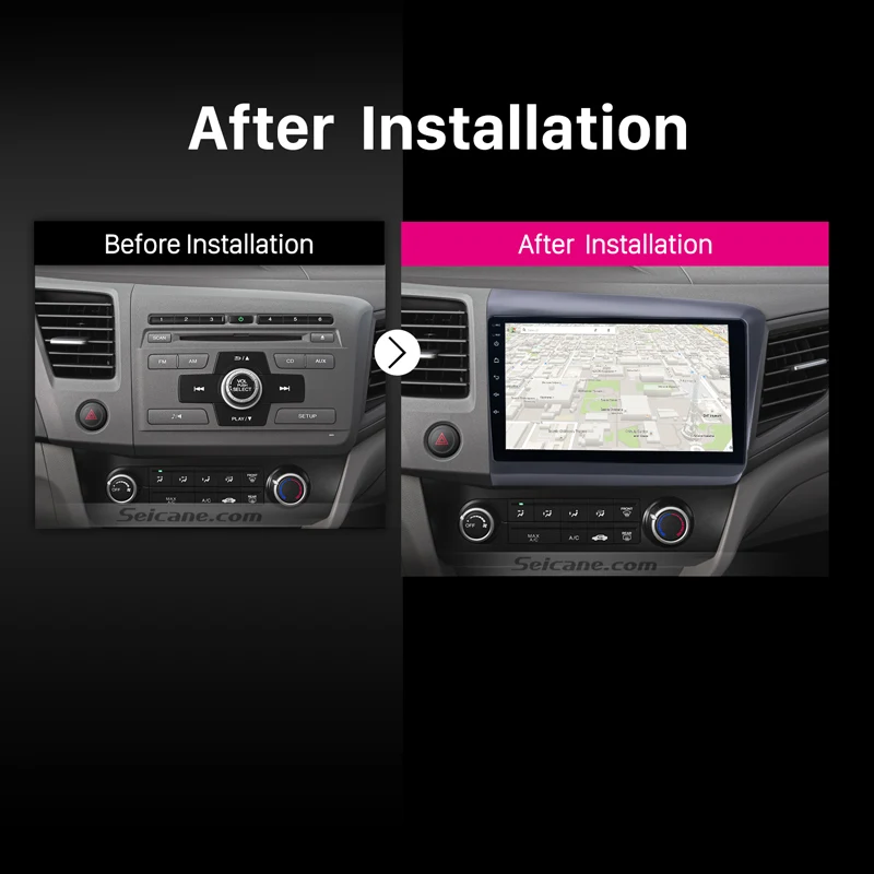 Seicane 101 pulgadas Android 81 navegación GPS para 2012 2013 Honda Civic coche radio unidad princi