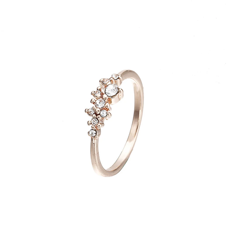 Вечерние ювелирные изделия, новые кольца для женщин, Женское кольцо с кристаллами, золото/серебро/розовое золото