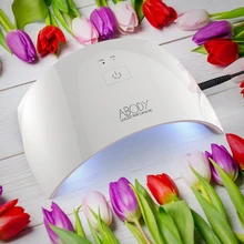 Abody Светодиодный УФ-лампа для ногтей гель Сушилка для ногтей и гель для ногтей отверждения белого света для дизайна ногтей инструмент для салона 24 Вт UK Plug розовый