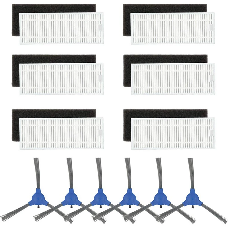 

Replacement Parts Compatible Eufy Robovac 11S & Robovac 30 & Robovac 30C & Robovac 15C Accessories- 6 Set Filters And 6 Side B