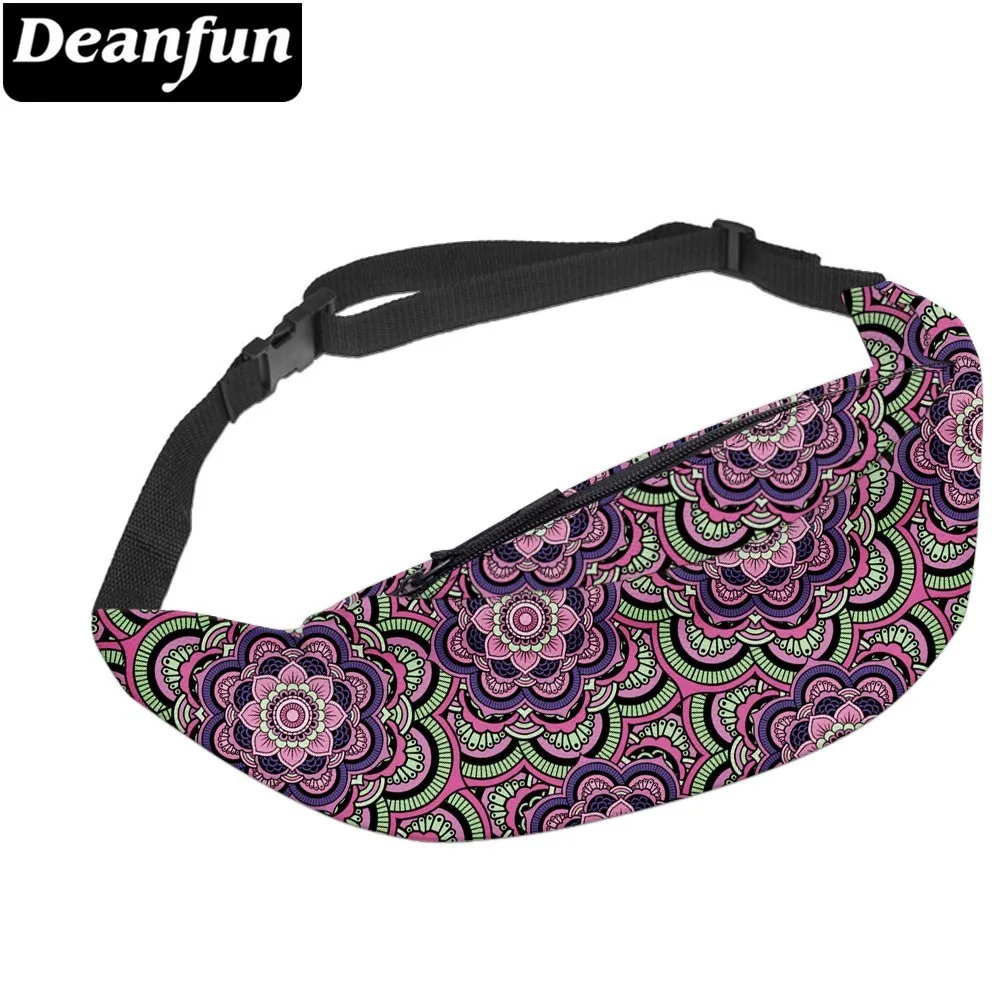 Deanfun للماء ماندالا حزمة مراوح حقيبة بحزام الخصر حزم الورك محفظة تربط حول الخصر مع قابل للتعديل حزام للسفر YB-34