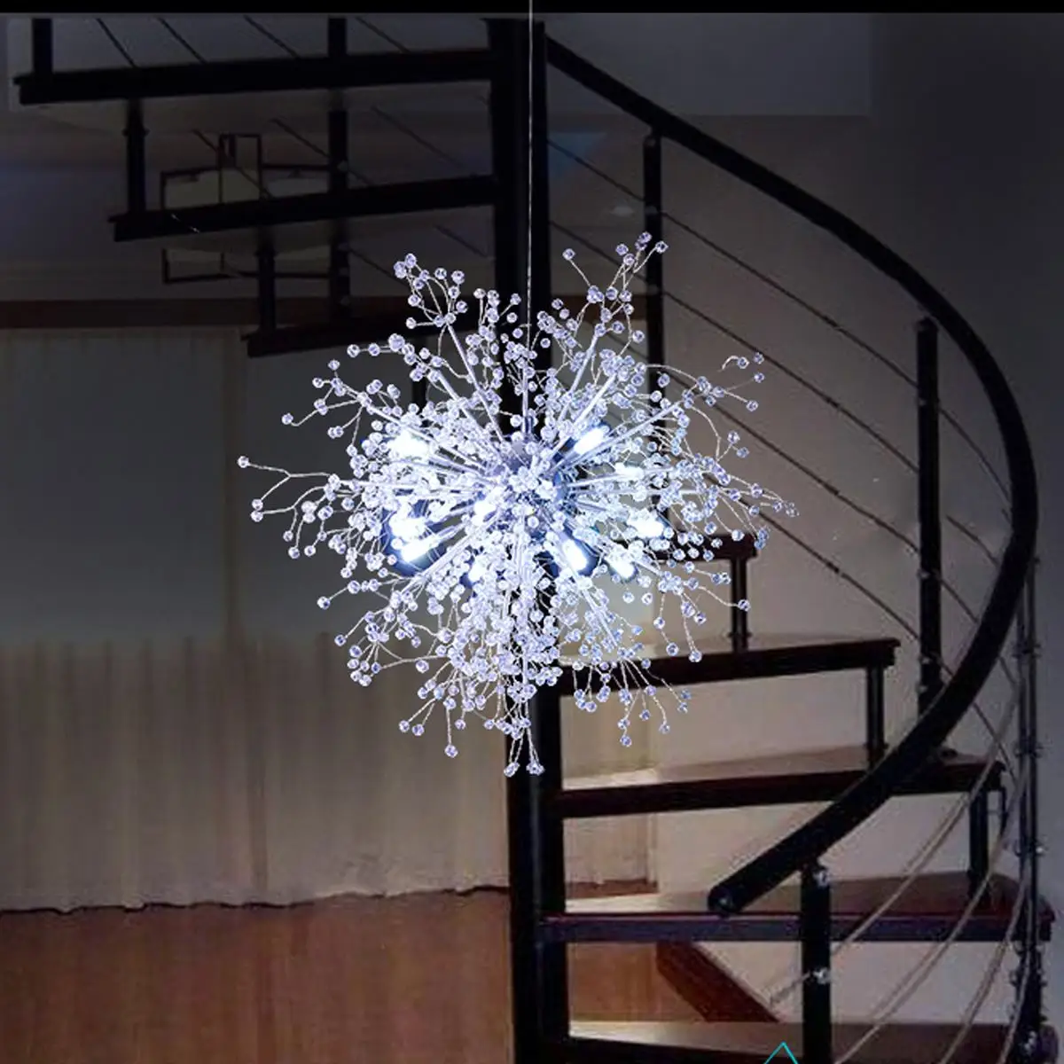 Us 55 65 46 Off Smuxi 60cm Dandelion Chandelier Lighting Led White Light Pendant Hanging Lamp For Bedroom Exhibition Hall Living Room Home Decor In