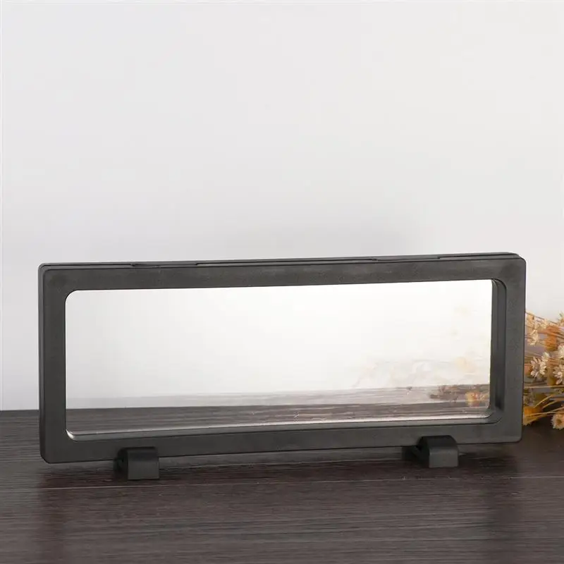 3D плавающая рамка теневая Коробка Чехол для дисплея коробка для монет дисплей для ювелирных изделий чехол для шоу с прямоугольной основой 23x9 см