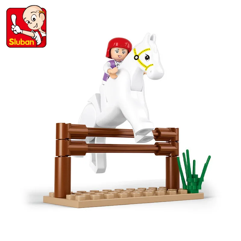 0517 розовый цвет мечта Конный практика Alpinia Oxyphylla сборки Building Block детей