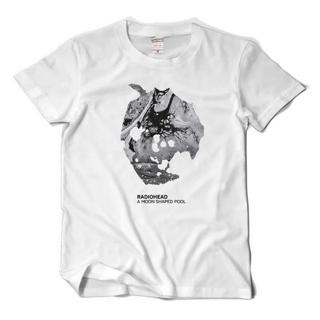 

Hot Sale Fashion RADIOHEAD a moon shaped pool 2017 summer Rock tee T-shirts 100%cotton O-neck big yard 220gsm heavy metal tee