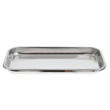 Stainless Steel Dental Holder Plate Dish Dentistry Instrument Lab Surgical Tray new dental surgical 10 instruments sterilization cassette tray racks holder case