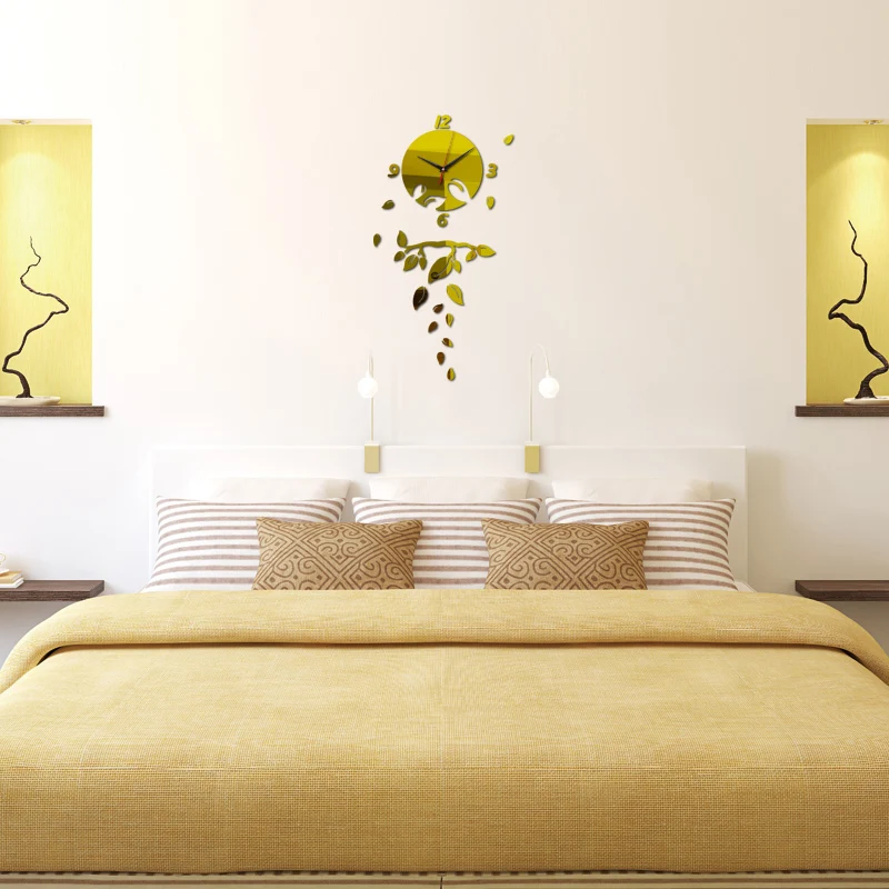 New Diy Quartz Watch Clocks Multi-piece Set Needle Living Room Modern Sun Decorative 3d Diy Mirror Wall Clock