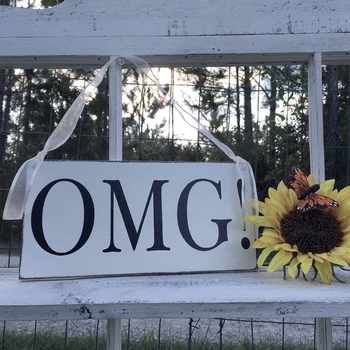 

WEDDING SIGNS | OMG | Bride and Groom | Mr and Mrs | Wood Wedding Signs | Flower Girl Signs | 6 x 11.5