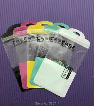 

11.5x22cm Colorful Zip Lock Cell Phone Case Plastic Package Bags With Hang Hole For Iphone 4.7 5.5 5.8 6.5 Inch Case Cover Shell