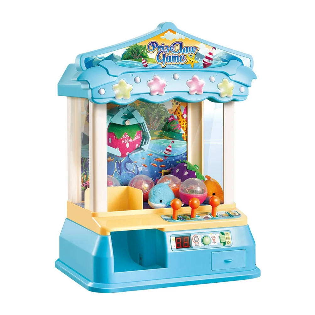 

1pcs Funny Beautiful Creative Colorful Coin-Operated Small Claw Machine Kid Doll Grabber for Girl Kid Child Boy