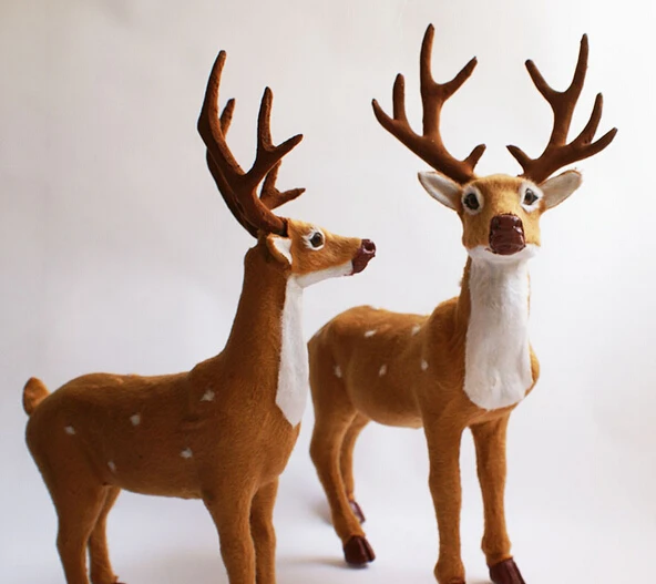 

35cm christmas deer noel natal doll flock cloth christmas family decoration toy Santa Claus ornaments natal sika Noel noel