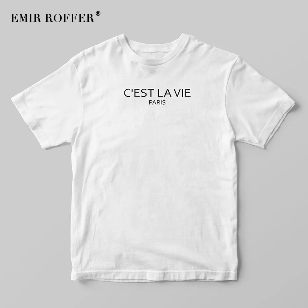 EMIR ROFFER CEST LA VIE футболка Женская Базовая хлопковая Футболка женская белая Летняя