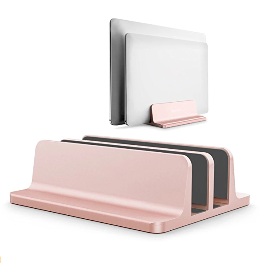Notebook Holder Thickness Double Space Vertical Laptop Stand Base Desk Adjustable Aluminum Alloy Erected For MacBook For Surface Notebook Holder Thickness Double Space Vertical Laptop Stand Base Desk Adjustable Aluminum Alloy Erected For MacBook For Surface