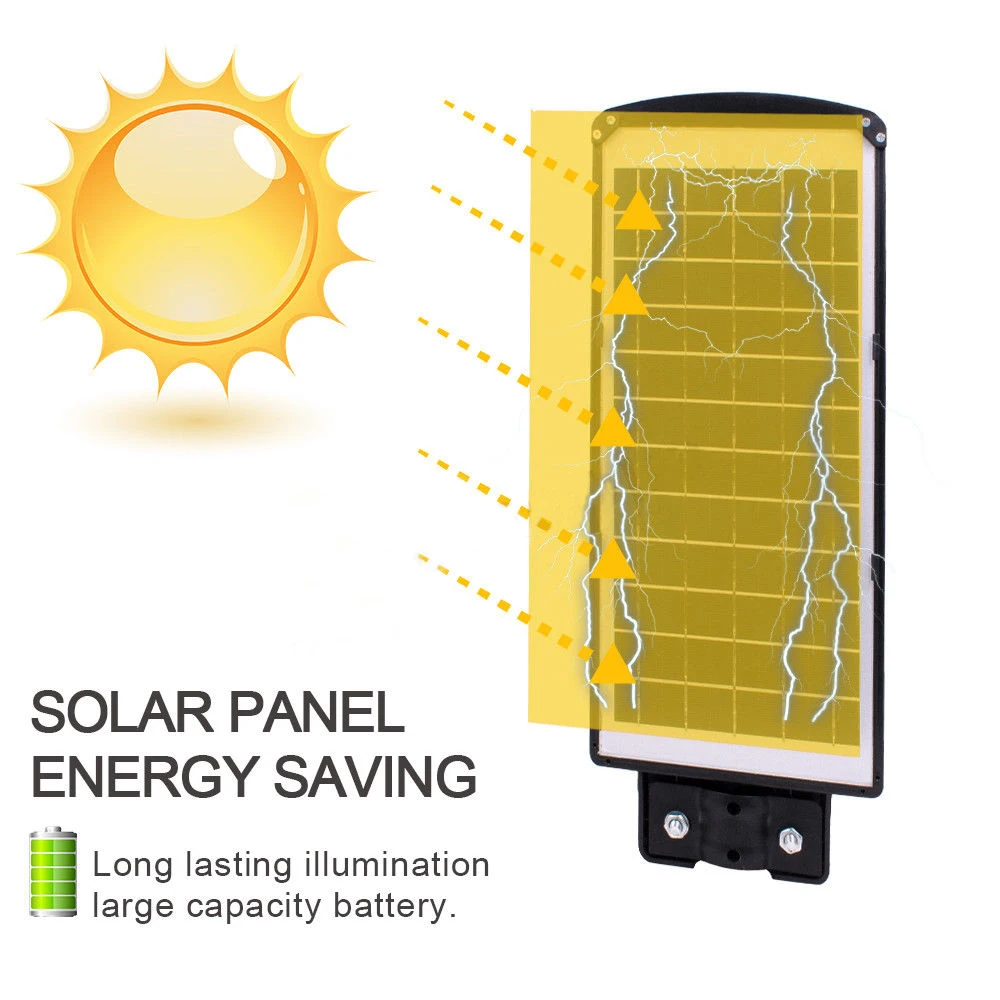 30/60/90 Вт Светодиодный уличный фонарь на солнечной батарее датчик обнаружения PIRMotion Сенсор Уличный настенный светильник IP67 Водонепроницаемый 6V 7500K уличный фонарь на солнечной батарее