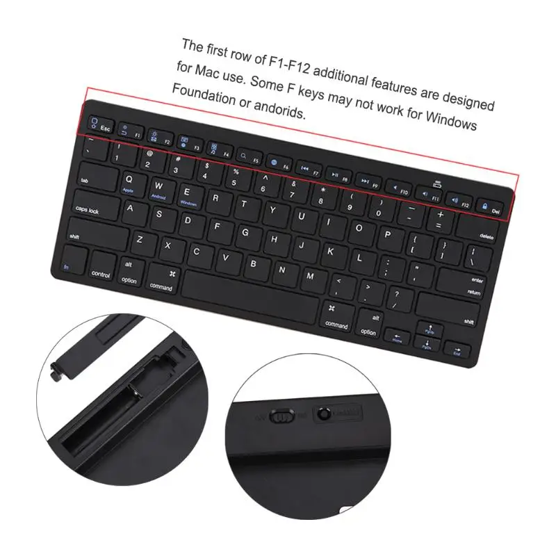 Новый Беспроводной Bluetooth 3 0 клавиатура для Apple ipad 2 4 air 1 mini mac OS ОС Windows|Клавиатуры| |