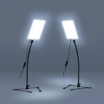 

Andoer LED 2pcs 5500K Mono-color Tabletop Rectangular LED Video Light+2pcs Flexible Hose with Light Base Product Photography