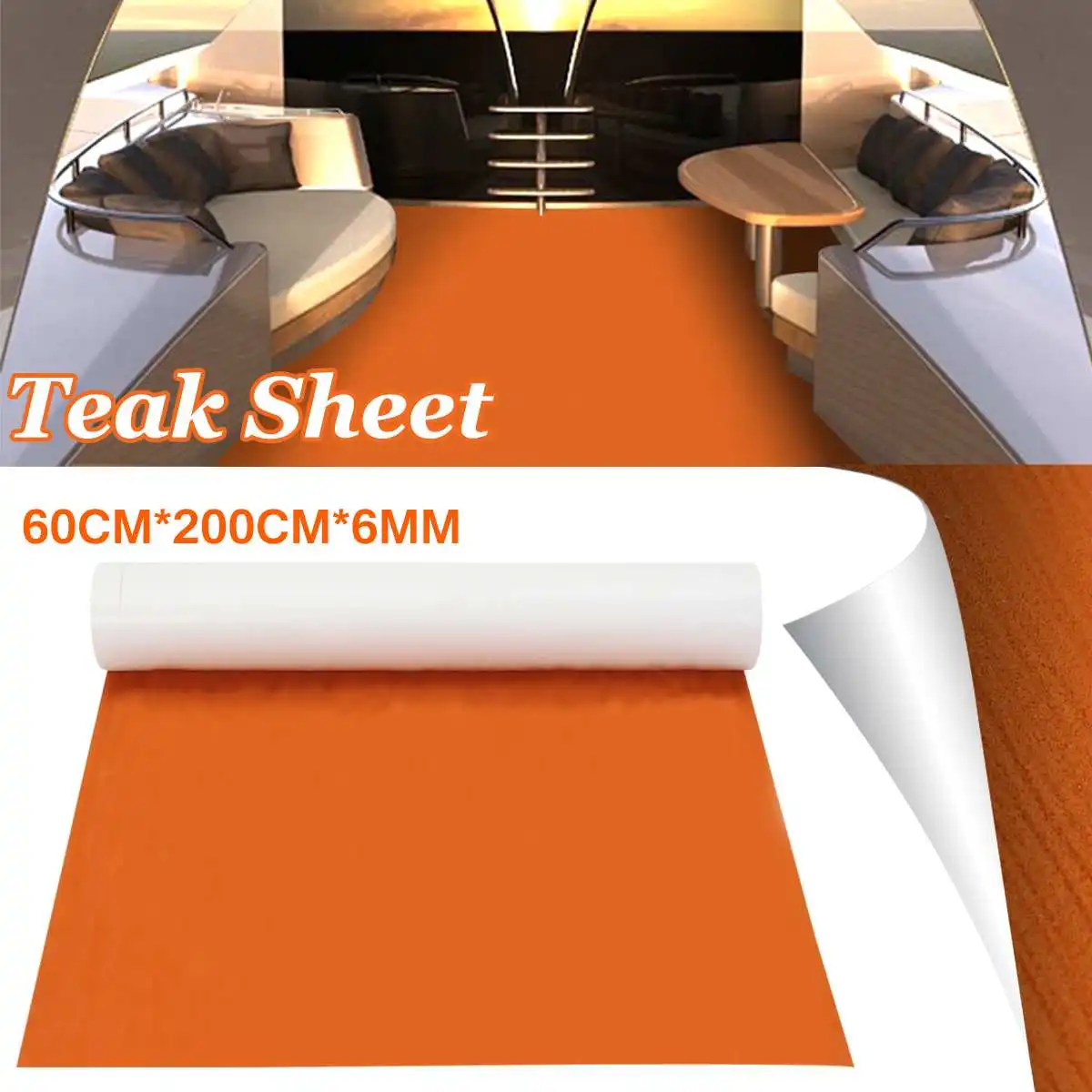 

Self Adhesive EVA Boat Yacht Marine Flooring Faux Imitation Teak Decking Sheet Pad Foam Floor Mat 600mmx2000x6mm