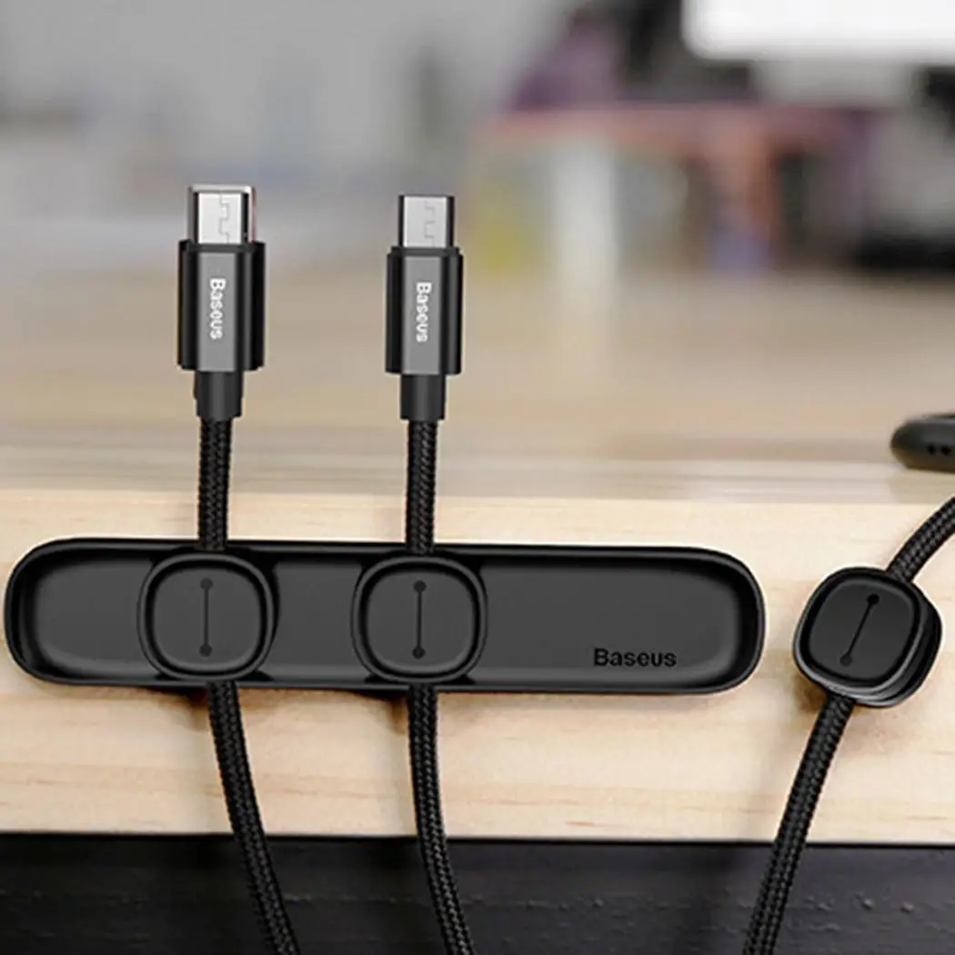 Универсальный настольный аккуратный Кабельный органайзер USB зажим круглый