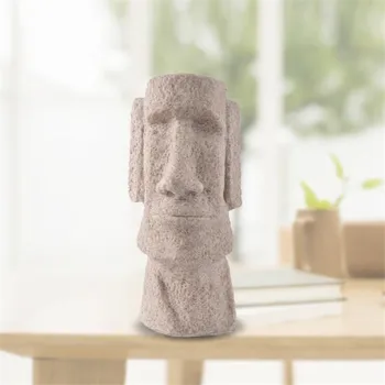 

Resin Craft Easter Island Statues Moai Figurine Sandstone Statue Sculpture Home Decor Ornaments Statues for Decoration Gift