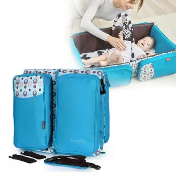 

Portable Folding Baby Crib with Mosquito Net Travel Bed Multifunction Large Capacity Mother Bag