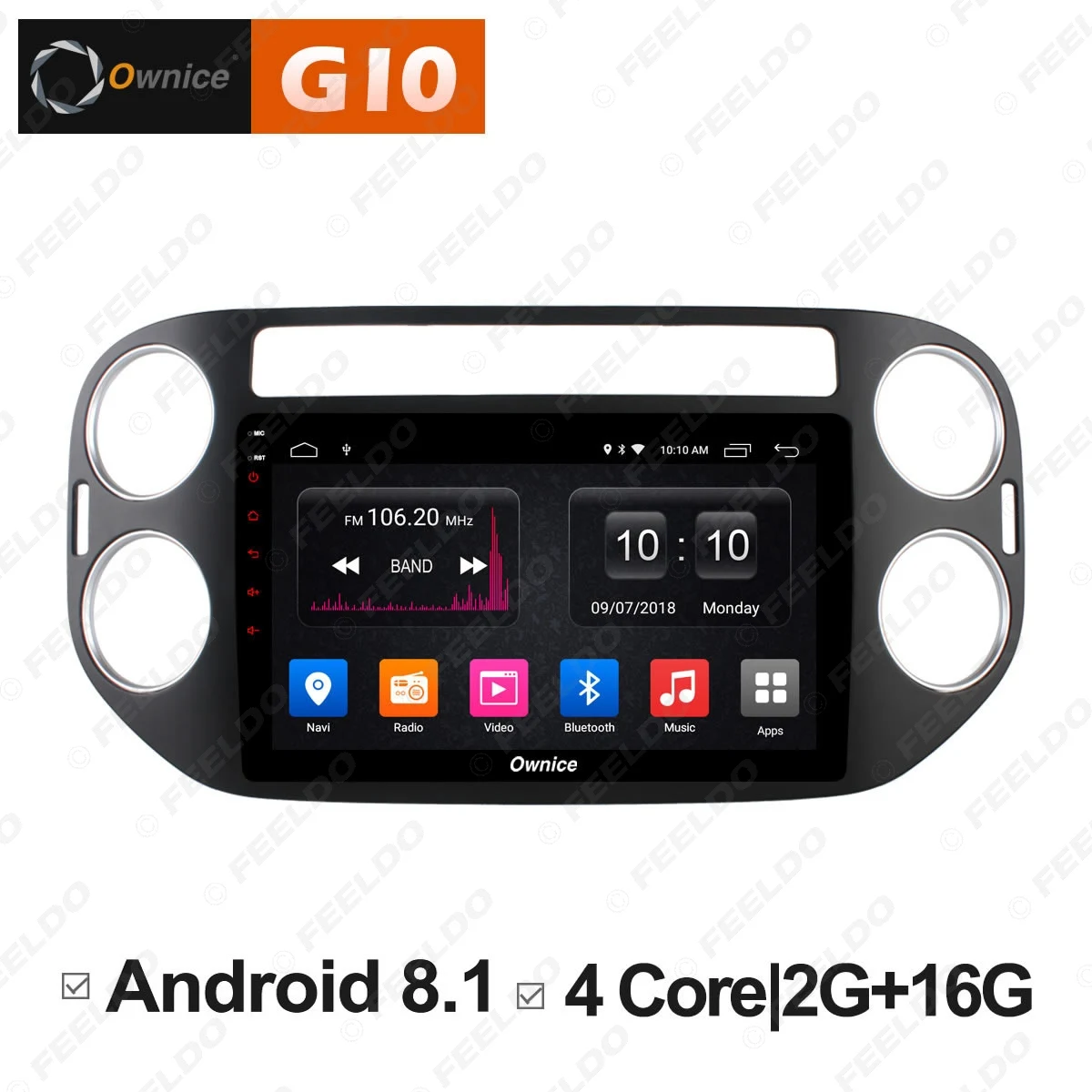 Best LEEWA 9 " 2.5D Nano IPS Screen Android 8.1 8-Core/DDR3 2G/32G/4G LTE Car Media Player With GPS/FM For Volkswagen Tiguan 10-16 2