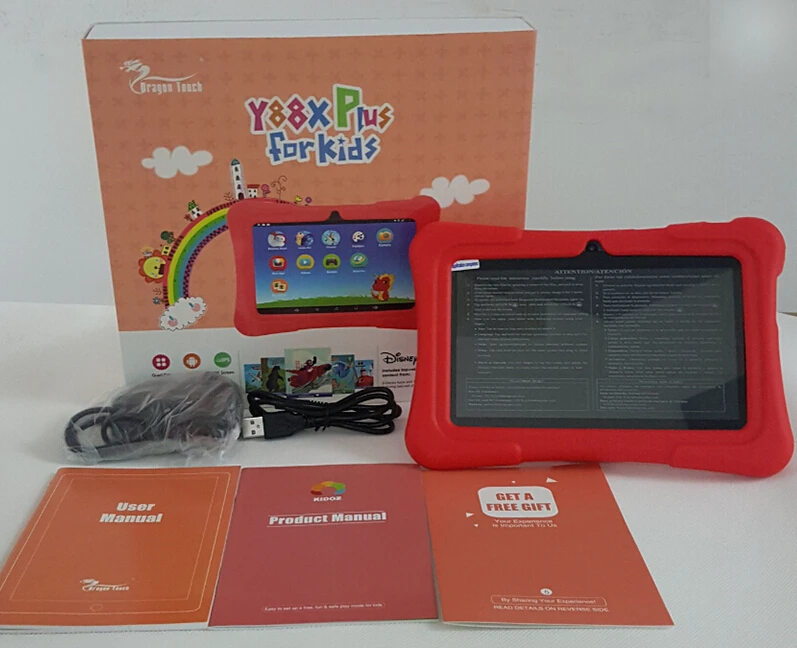 Dragon Touch Y88X Plus 7 дюймов 8 ГБ Android детский планшет четырехъядерный процессор леденец