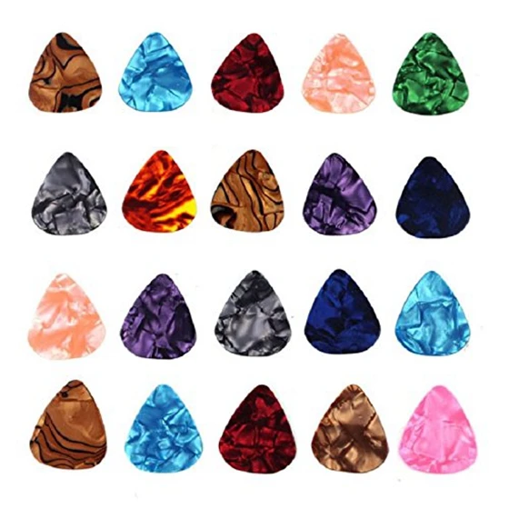 

20 pieces elegant and colorful 0.71mm Guitar Picks Celluloid Mediators for Bass Guitar