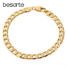 Браслет мужской браслет золотая цепочка браслет Pulseira Hombre Oro Bijoux Pulseira Ouro ручной браслет золотой цвет мужские ювелирные изделия B0811