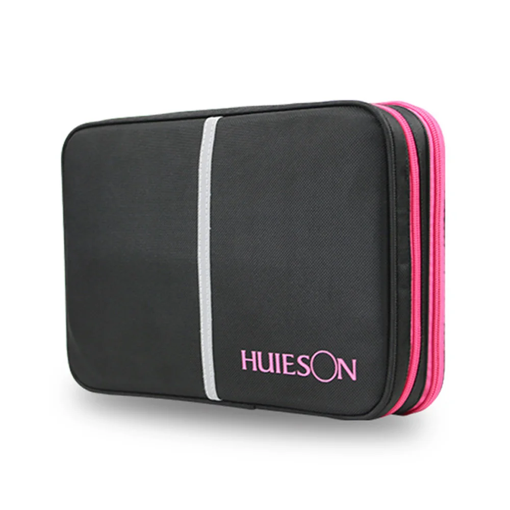 بينغ بونغ مضرب مربع تنس طاولة مضرب حقيبة مزدوجة-طبقة سعة كبيرة للصدمات الإسفنج