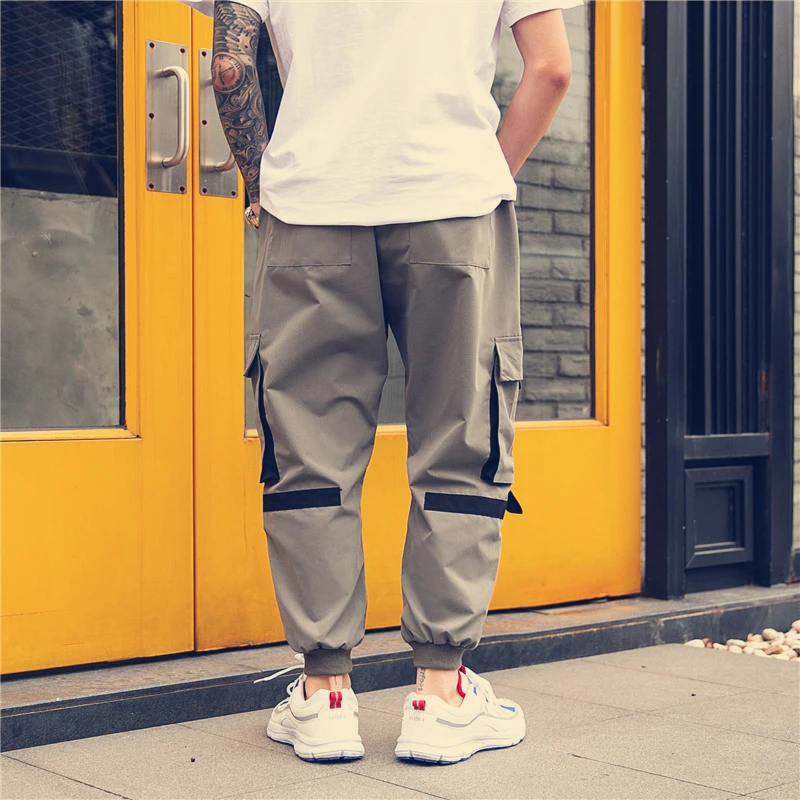 Men's Trousers 2019 Spring New Loose Hong Kong Style New Multi-bag Overalls Nine Pants Personality Youth Casual Men's Clothing Men's Trousers 2019 Spring New Loose Hong Kong Style New Multi-bag Overalls Nine Pants Personality Youth Casual Men's Clothing