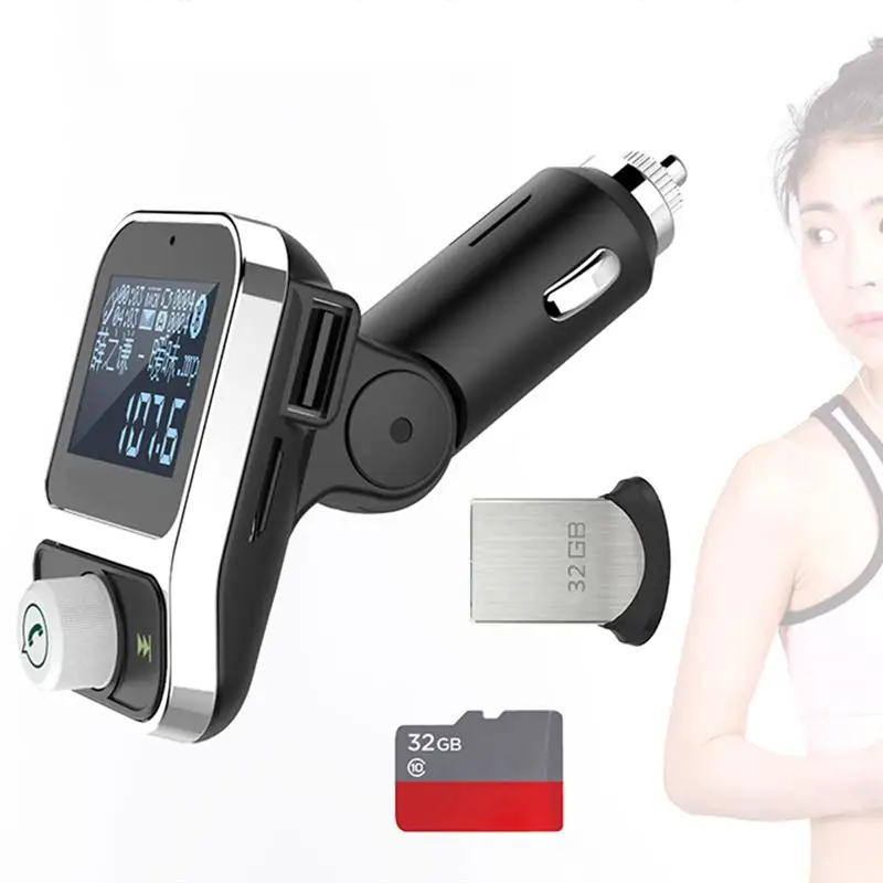 Беспроводной 1 44 дюймов Handsfree Bluetooth музыкальный плеер двойной USB зарядное