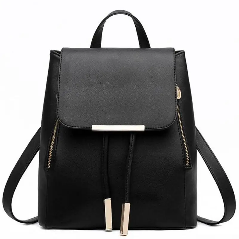 

Female Travel Book Backpack PU Leather Rucksack Japanese Street Bag Women's School Bag for Adolescent Girls Mochila Outdoor Bags