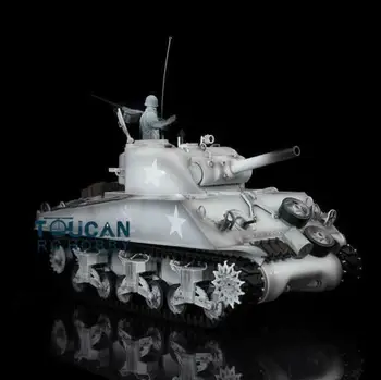

Henglong 1/16 Snow 6.0 Infrared Combat System Plastic Sherman RC Tank 3898 360 Turret Steel Gearbox TH12823