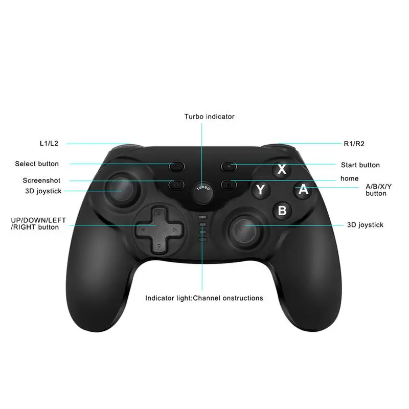 Wireless Gamepad Controller For Nintendo Switch PC Six Axes Vibration Gyroscope Accelerator Bluetooth Connection Gaming Joystick Wireless Gamepad Controller For Nintendo Switch PC Six Axes Vibration Gyroscope Accelerator Bluetooth Connection Gaming Joystick