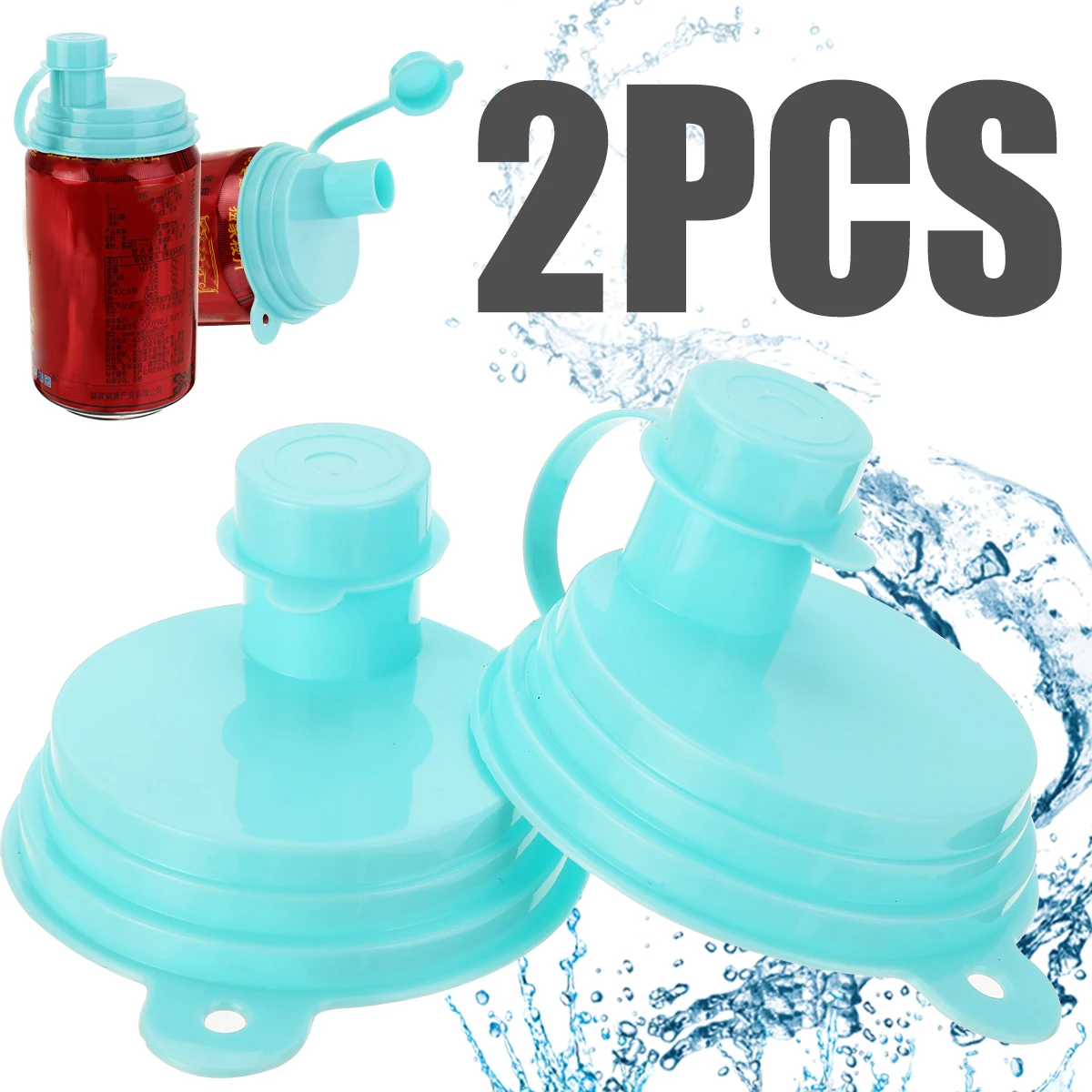 

2pcs Sealed Soda Can Cap Reusable Bottle Lid Beer Can Top Cover Can Top Lid Protector Barware Random Color