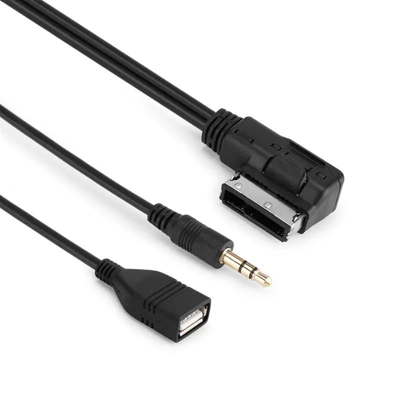

AOZBZ 3.5mm Music AMI MMI Interface Mini Jack Car USB Chargers USB Aux MP3 Cables for Audi S5 Q5 Q7 A3 A4L A5 A1