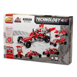 SDL R/C 10 в 1 гоночных автомобилей Строительные Кирпичи Игрушка с радиоуправлением, 191 шт. DIY Kit с USB перезаряжаемые батарея, строительство