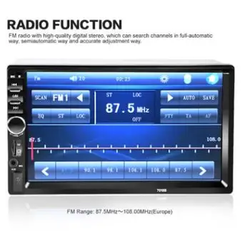 

2 Din Car Multimedia Player 7010B Audio Stereo Radio 7" HD MP5 Touch Screen Digital Display Bluetooth USB FM Autoradio