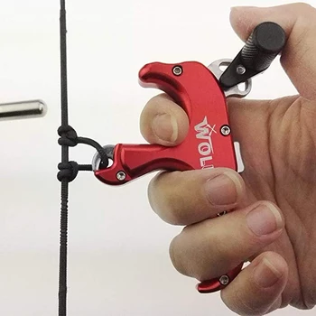 

3 Finger Archery Release Aid Compound Bow Ambidextrous Aluminium Alloy Tool Thumb Trigger Hunting or target shooting Accessories