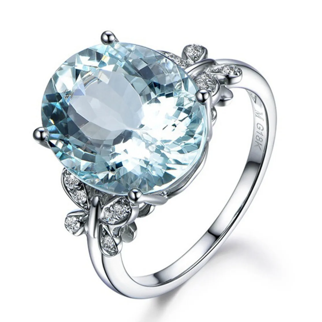 

Bowknot Bow Knot Ring Stainless Steel Sea-blue Blue Crystal Wedding For Women Rings Anillos Anillo Mujer Aneis Feminino