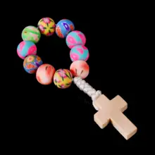 8 мм мягкие керамические бусины, четки пальцы, католическое крещение мягкий браслет-четки. Иисус браслет из бисера 48 шт