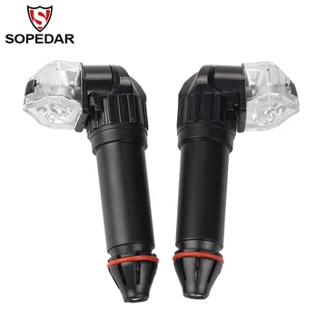 

SOPEDAR 1 Pair USB Charging Cycling Bicycle Turn Signal LED Handlebar Bar End Plugs Indicator Lights Bike Turn Lights Safety