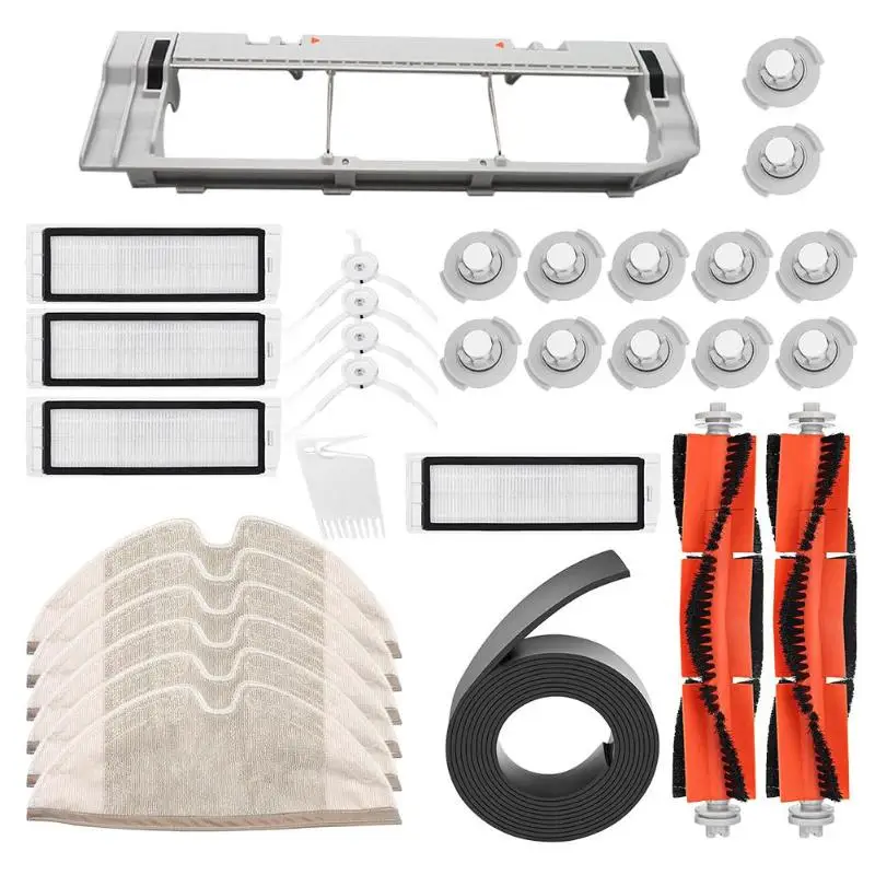 

31pcs for Xiaomi Mijia Vacuum Cleaner Parts Brushes+Filters+Mop Cloths+Water Filters+Main Brush Cover+Invisible Wall+Small Comb