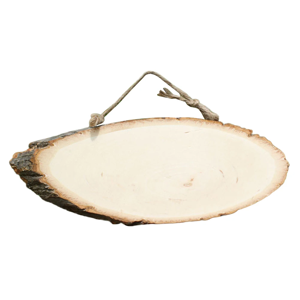 

2pcs Decorative Creative Wooden Hanging Drawing Board Solid Wood with Leather Doodle Board Acrylic Painting Board