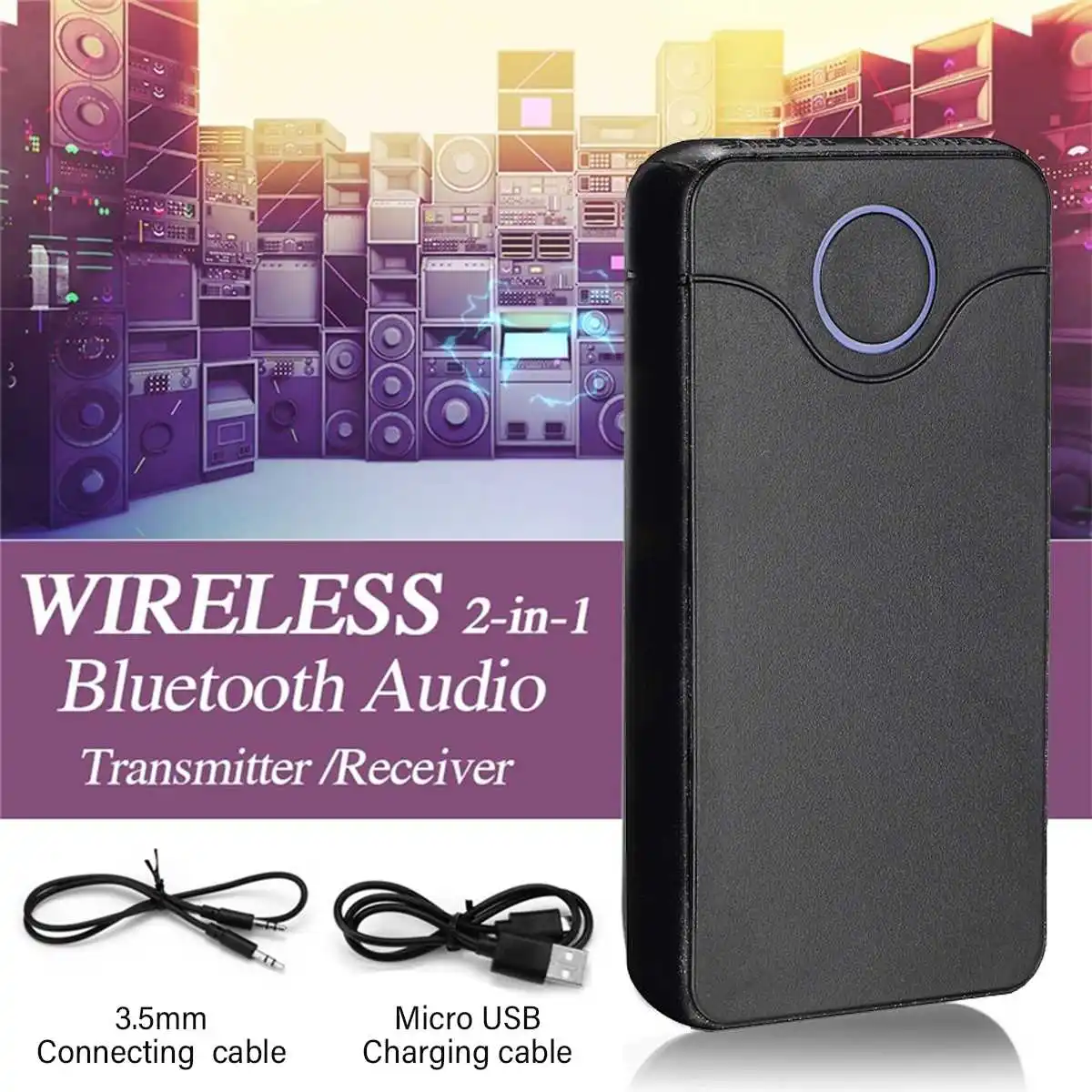 

Wireless Audio bluetooth Adapter Receivers Transmitter 3.5MM Port Stereo Audio Input And Output bluetooth Transceiver for TV